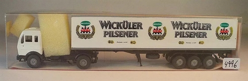 Roskopf RMM 1/87 No. 502 Mercedes Benz Semitrailer Wicküler Pils, H0